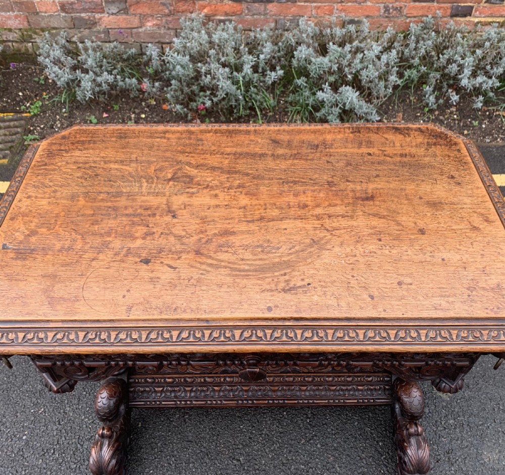 Continental carved Oak centre table  View VII