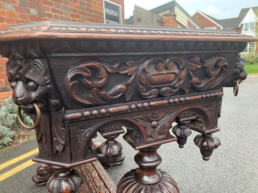 Continental carved Oak centre table  View VIII