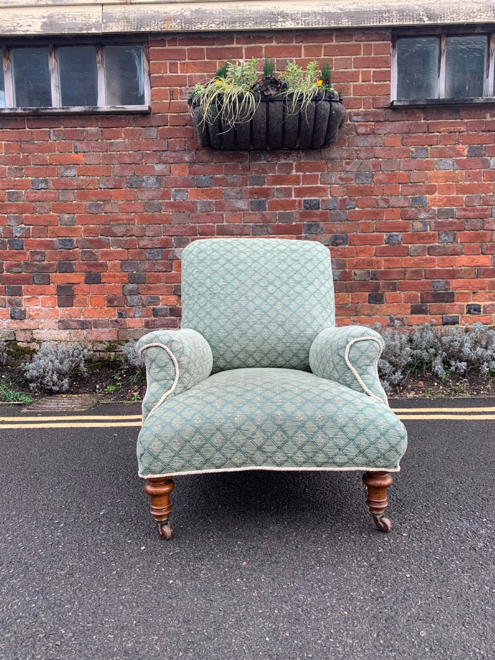 Quality small late Victorian armchair  View II