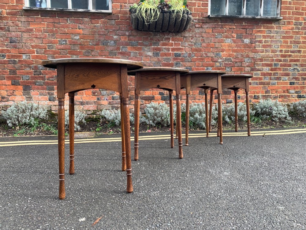 Group of four arts and crafts tables 