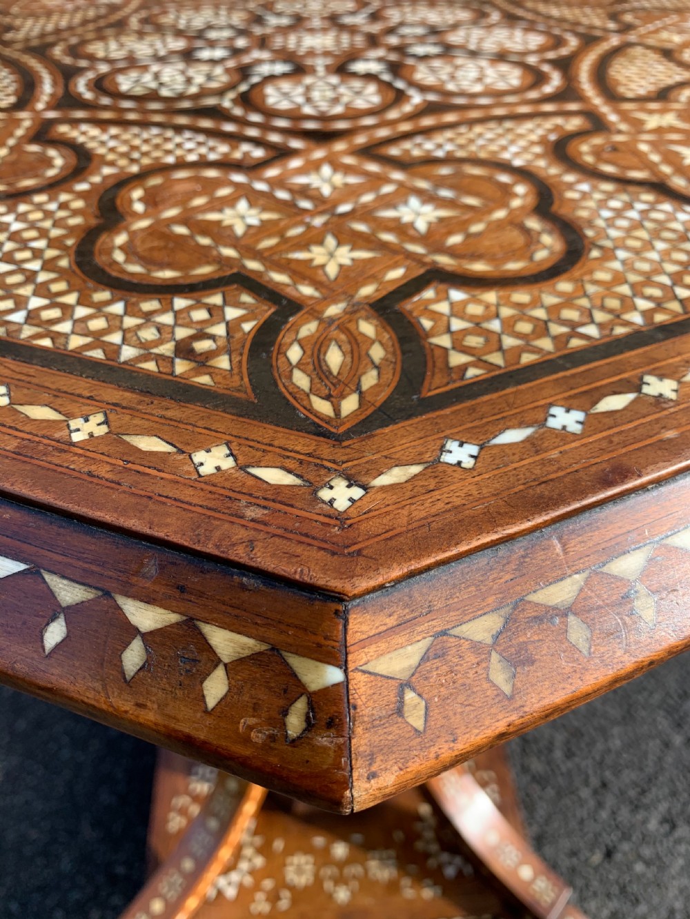 Nineteenth century inlaid table  View III