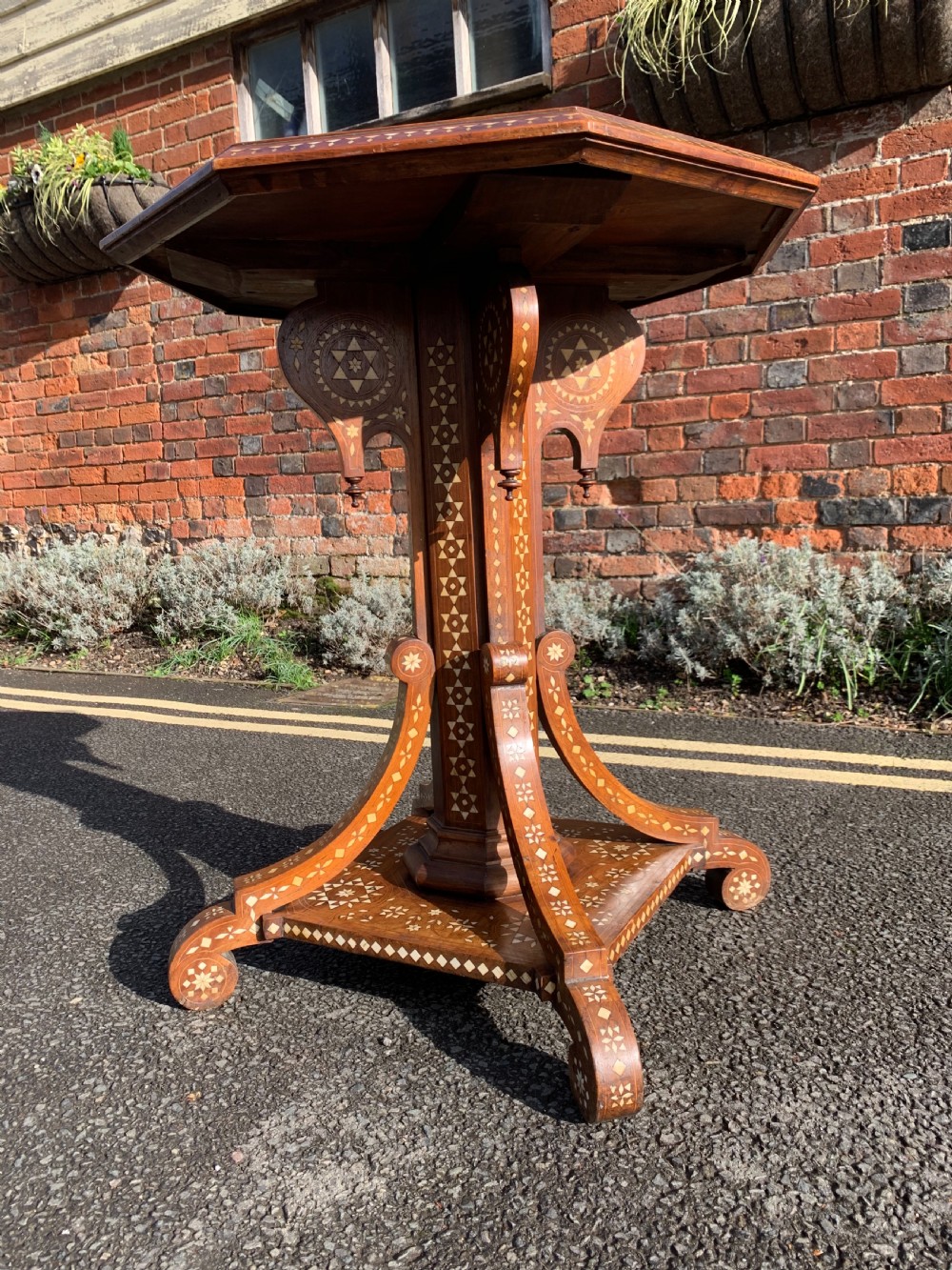 Nineteenth century inlaid table  View VIII