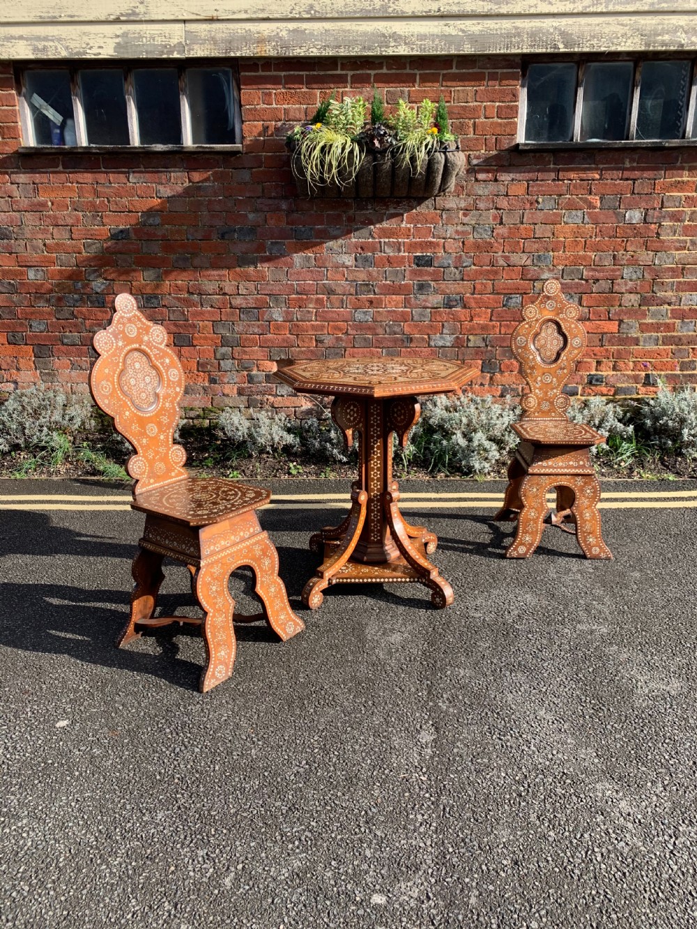 Nineteenth century inlaid table  View IX