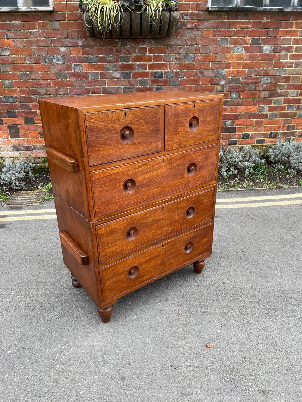 Teak military campaign chest
