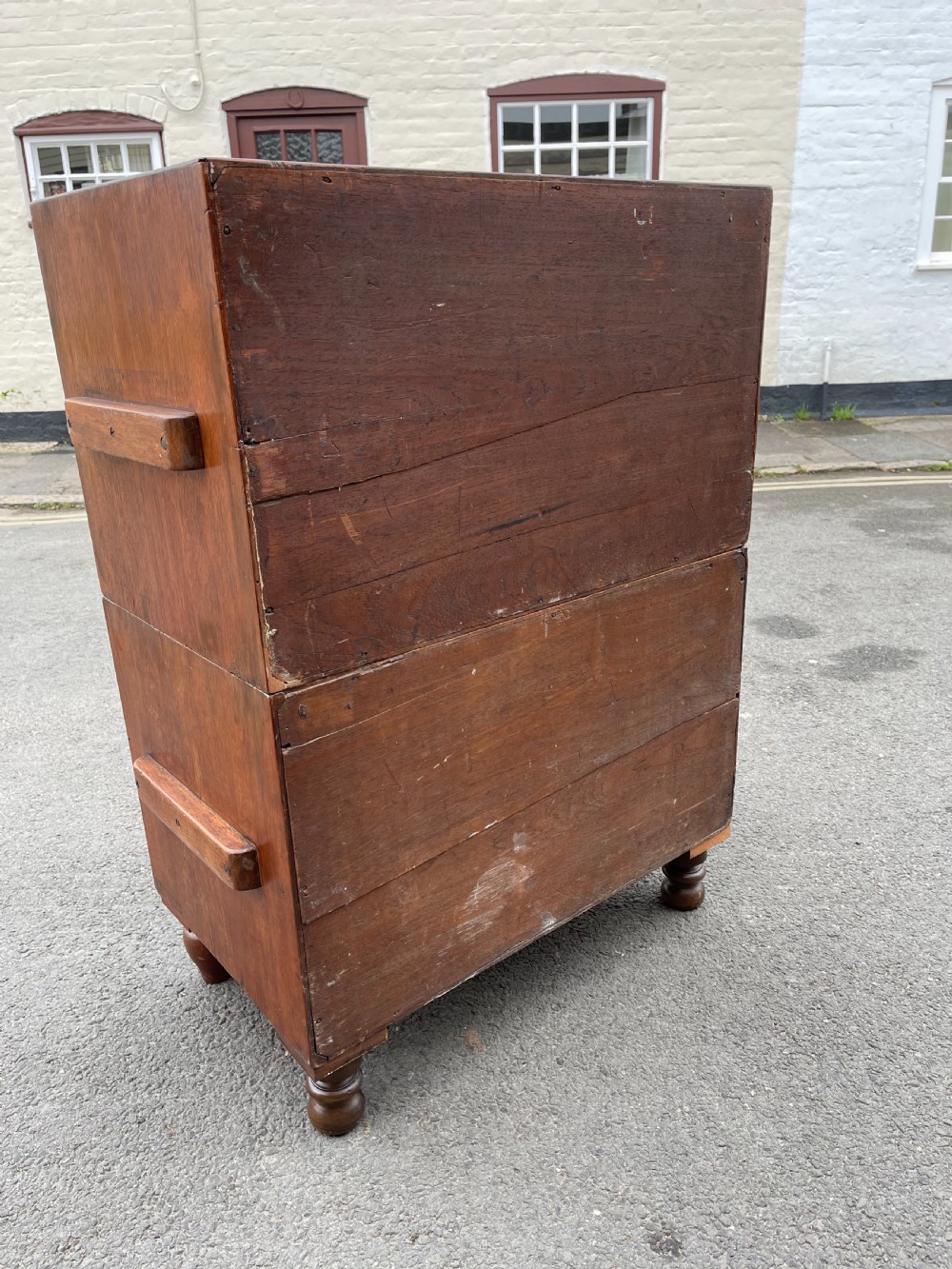 Teak military campaign chest View III