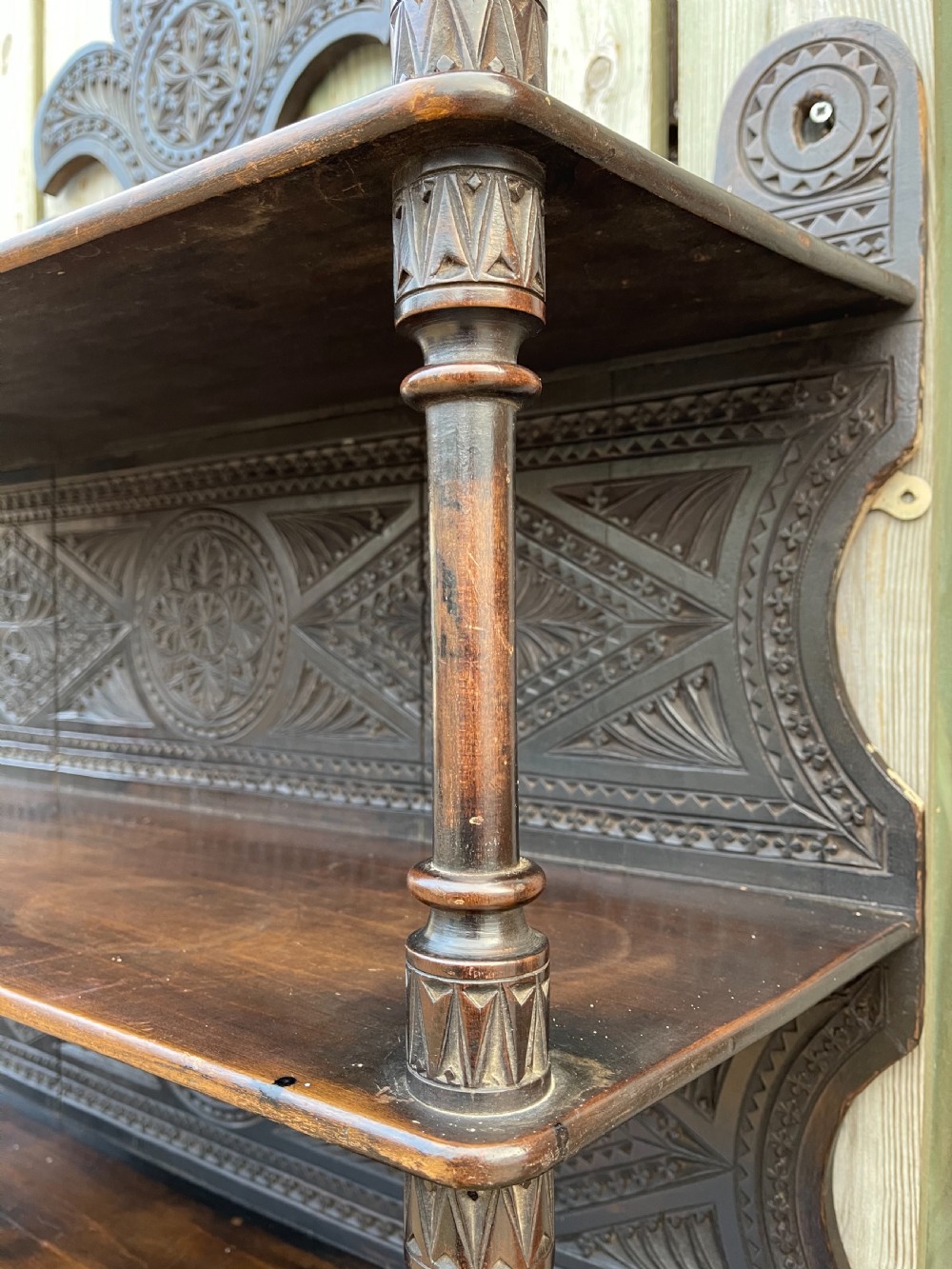 Large scale Nineteenth century wall shelves  View V