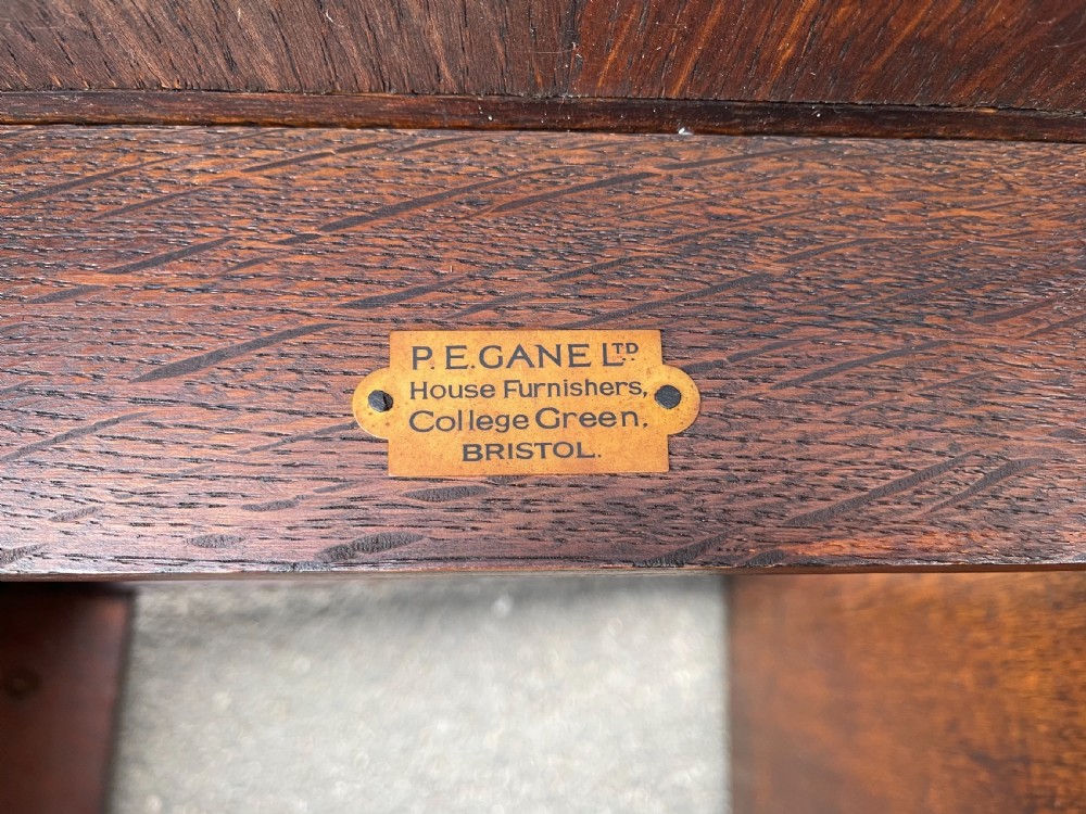 Pair of arts and crafts influenced tile topped tables  View V