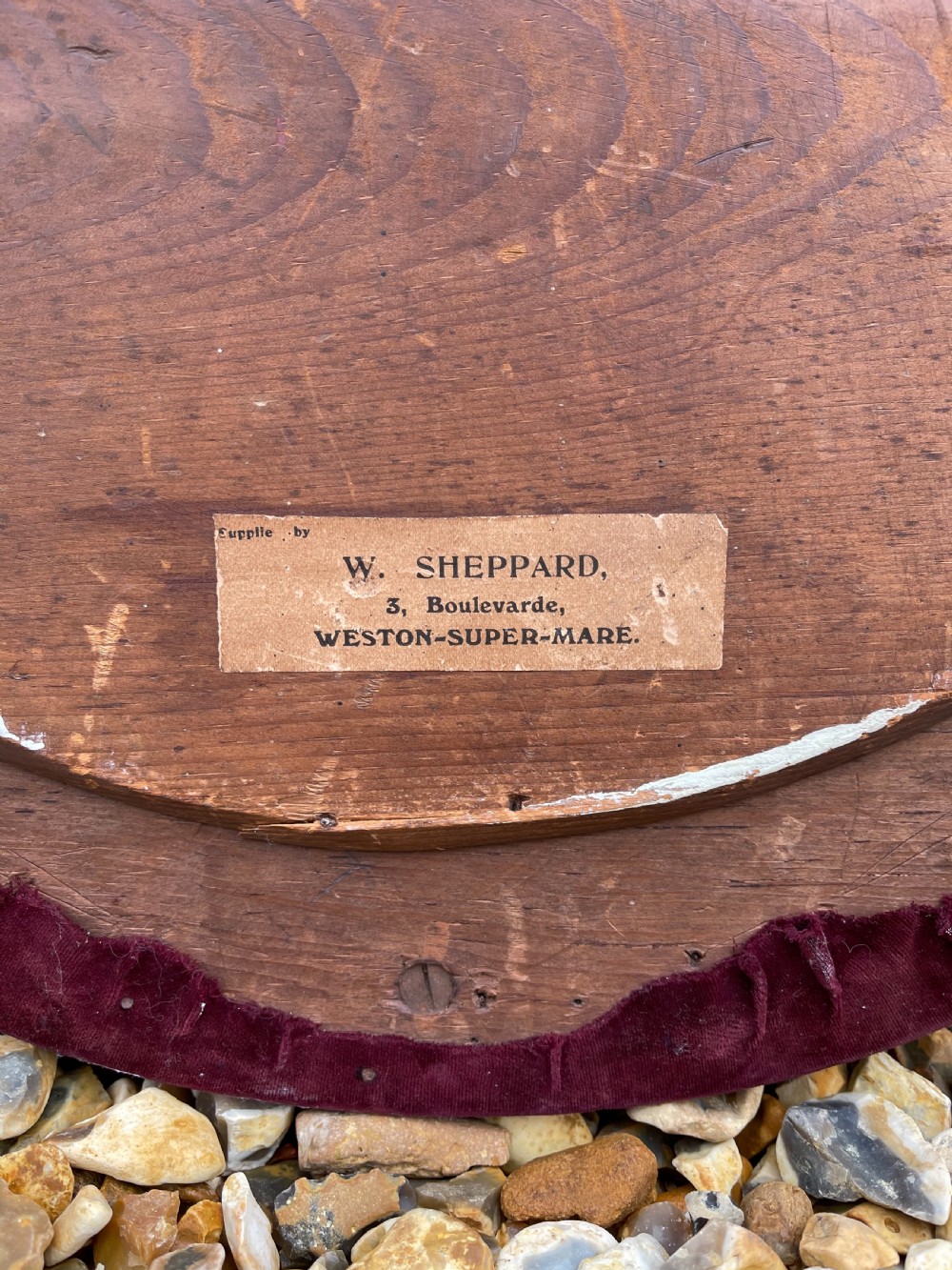 Pair of Victorian velvet covered mirrors  View IV