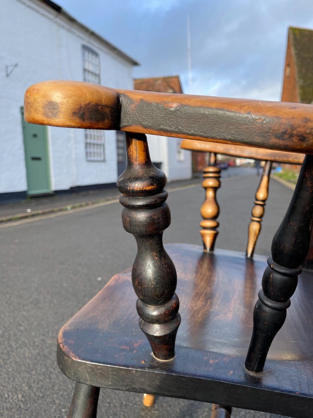 Victorian slatback armchair  View II