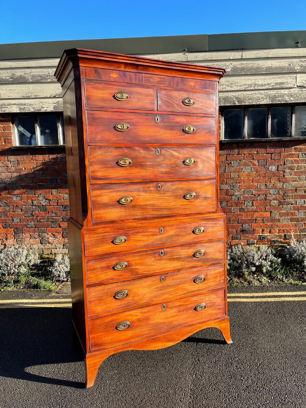 Georgian Mahogany chest on chest