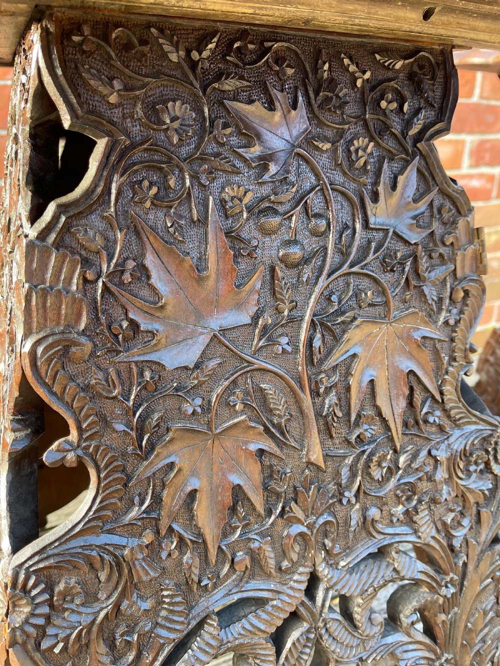 Pair of Kashmiri carved Walnut tables  View IX
