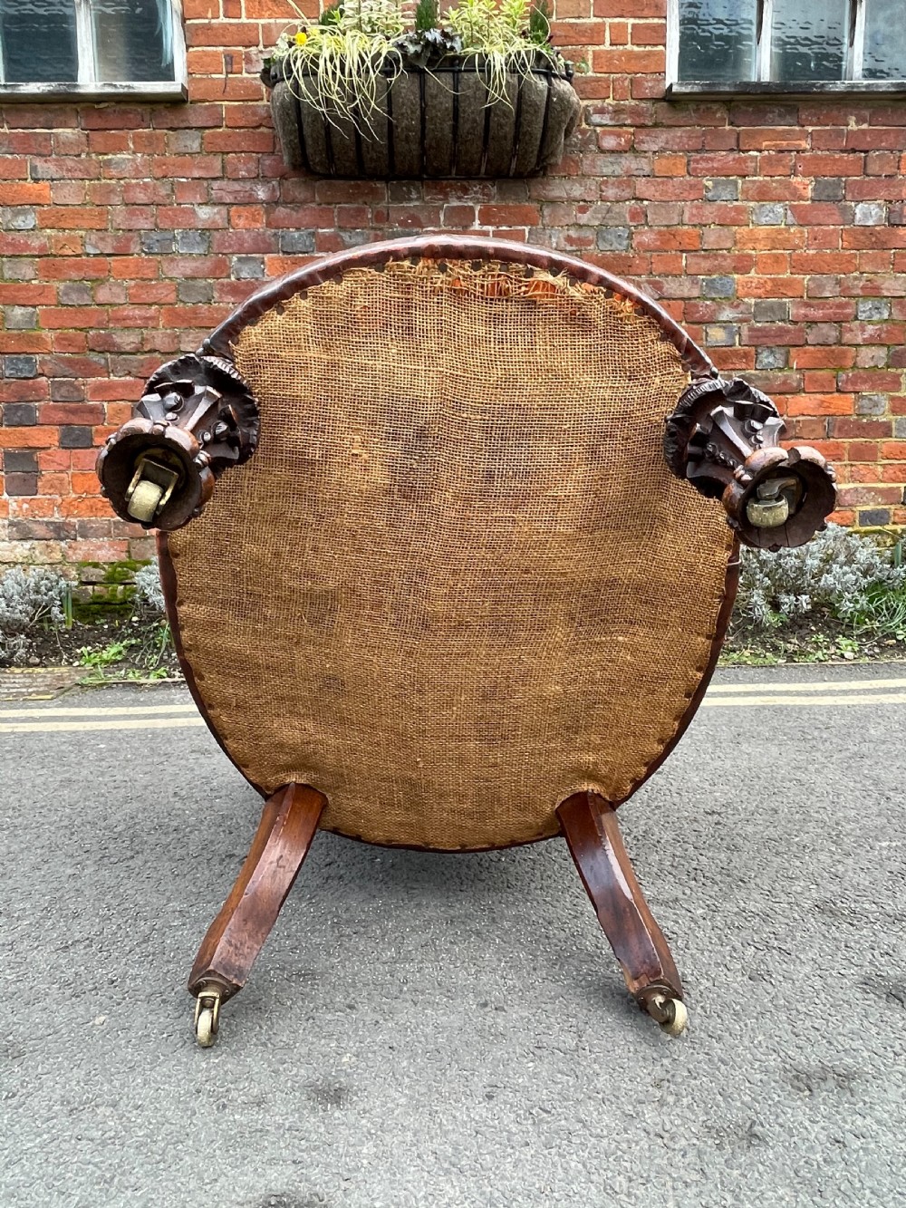 Victorian leather armchair  View IX