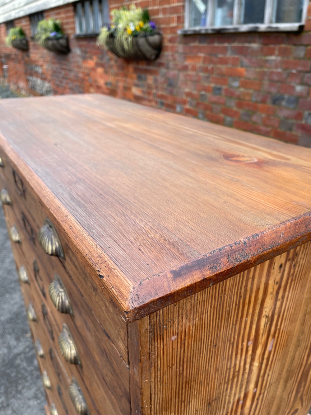 Tall pitch pine chest  View V