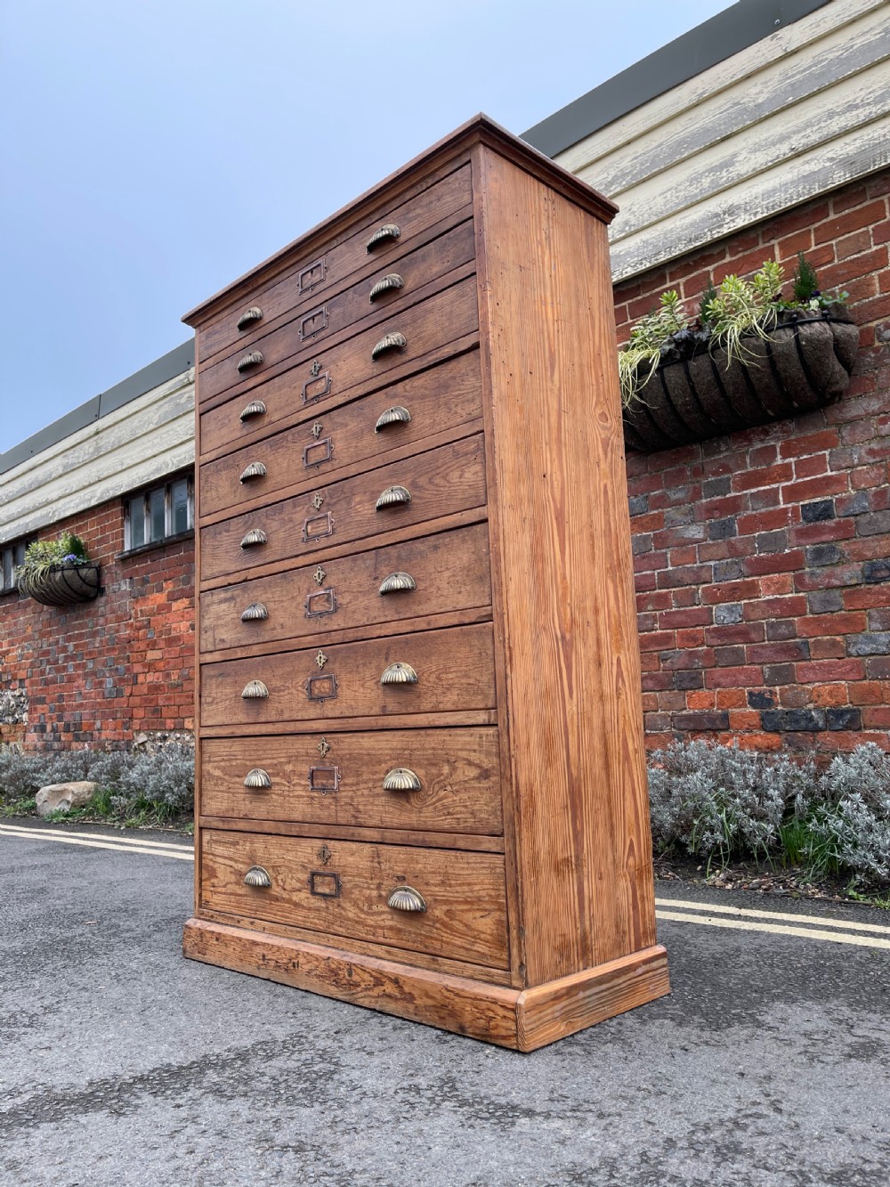 Tall pitch pine chest  View VI