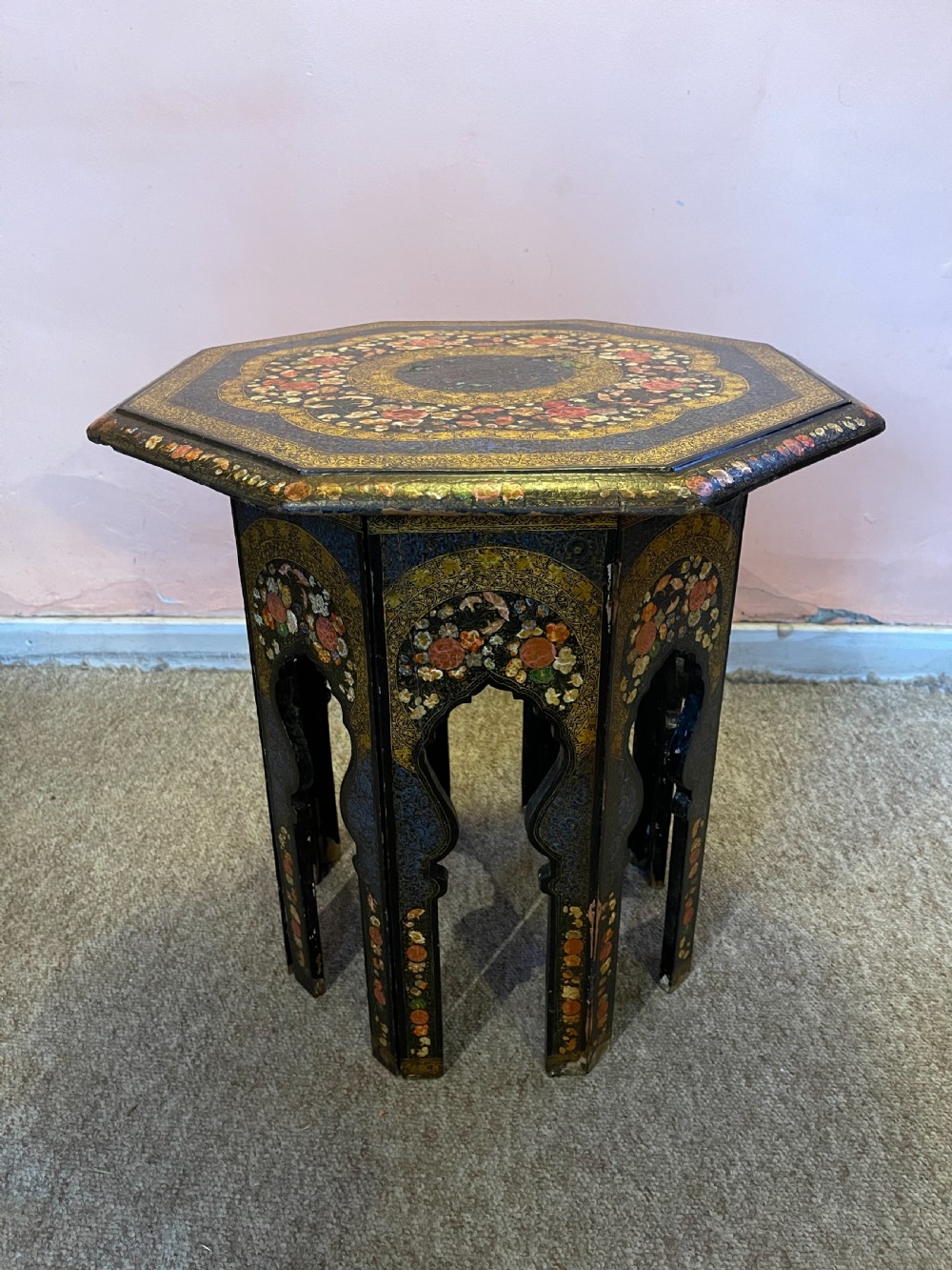 Kashmiri painted table 
