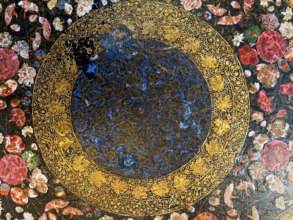 Kashmiri painted table  View II