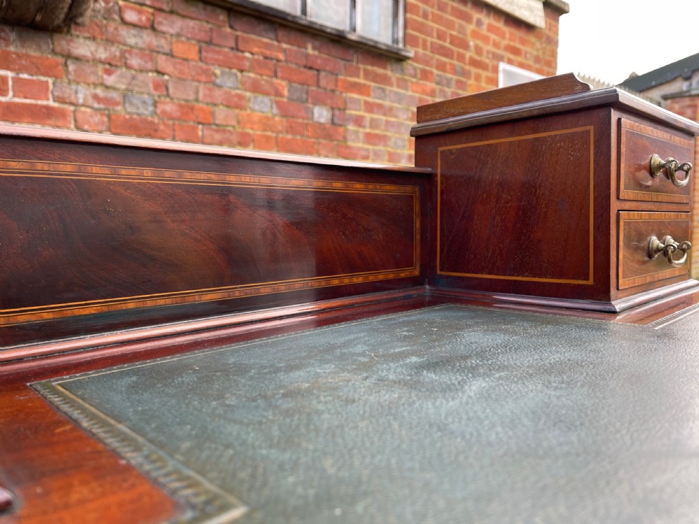 Edwardian inlaid mahogany desk  View VI