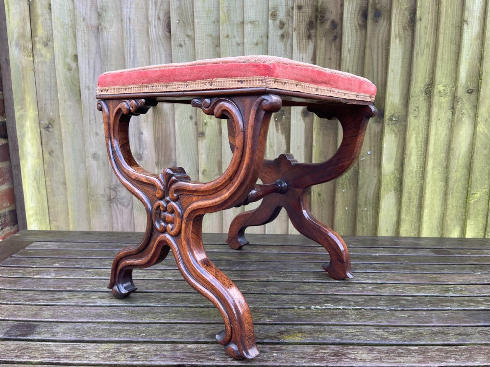 Nineteenth century Rosewood stool  View II