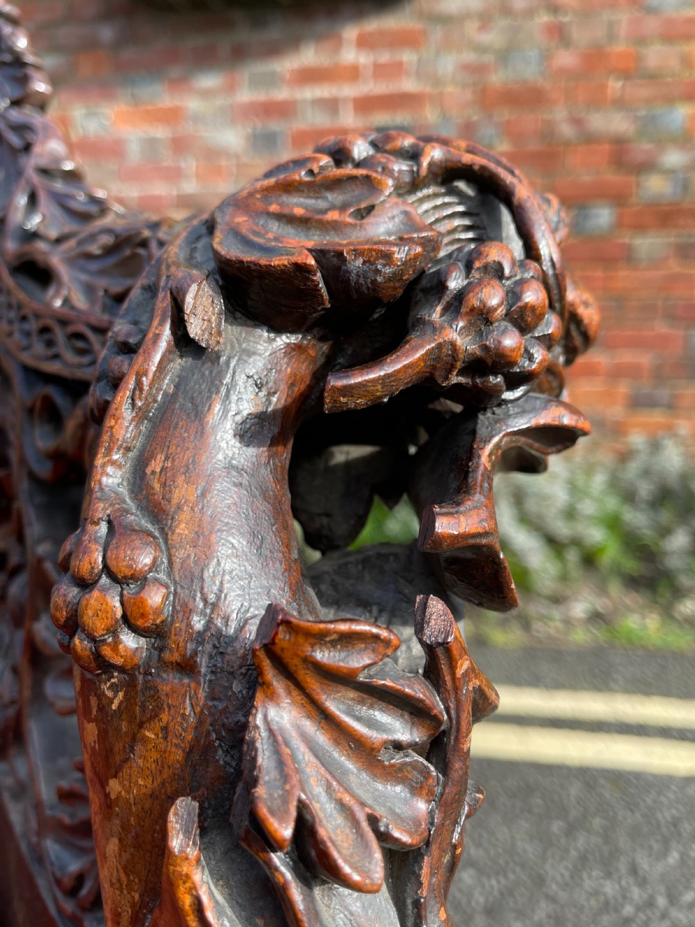 Anglo Indian carved Teak armchair  View VII