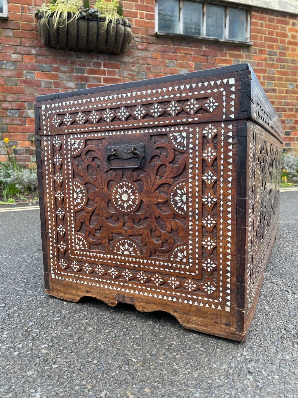 Syrian inlaid trunk View II