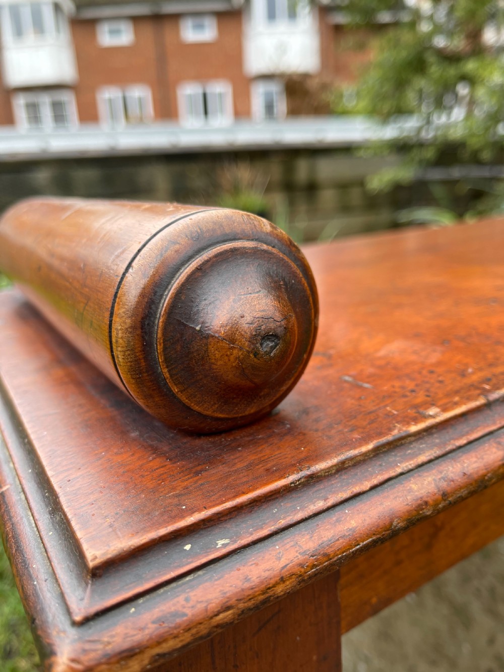 Victorian walnut window seat  View III