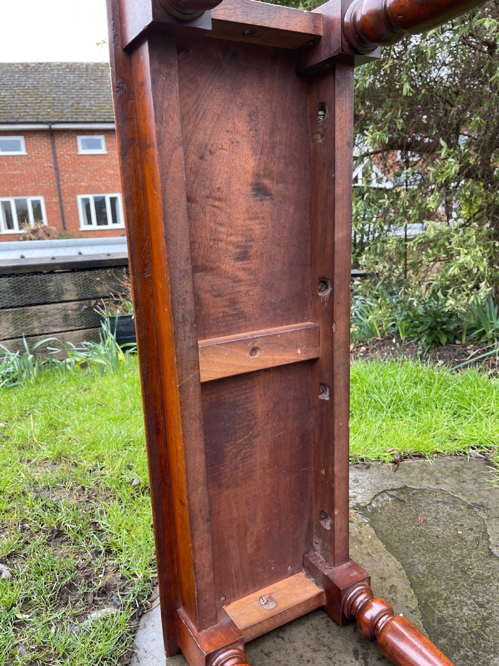 Victorian walnut window seat  View IV