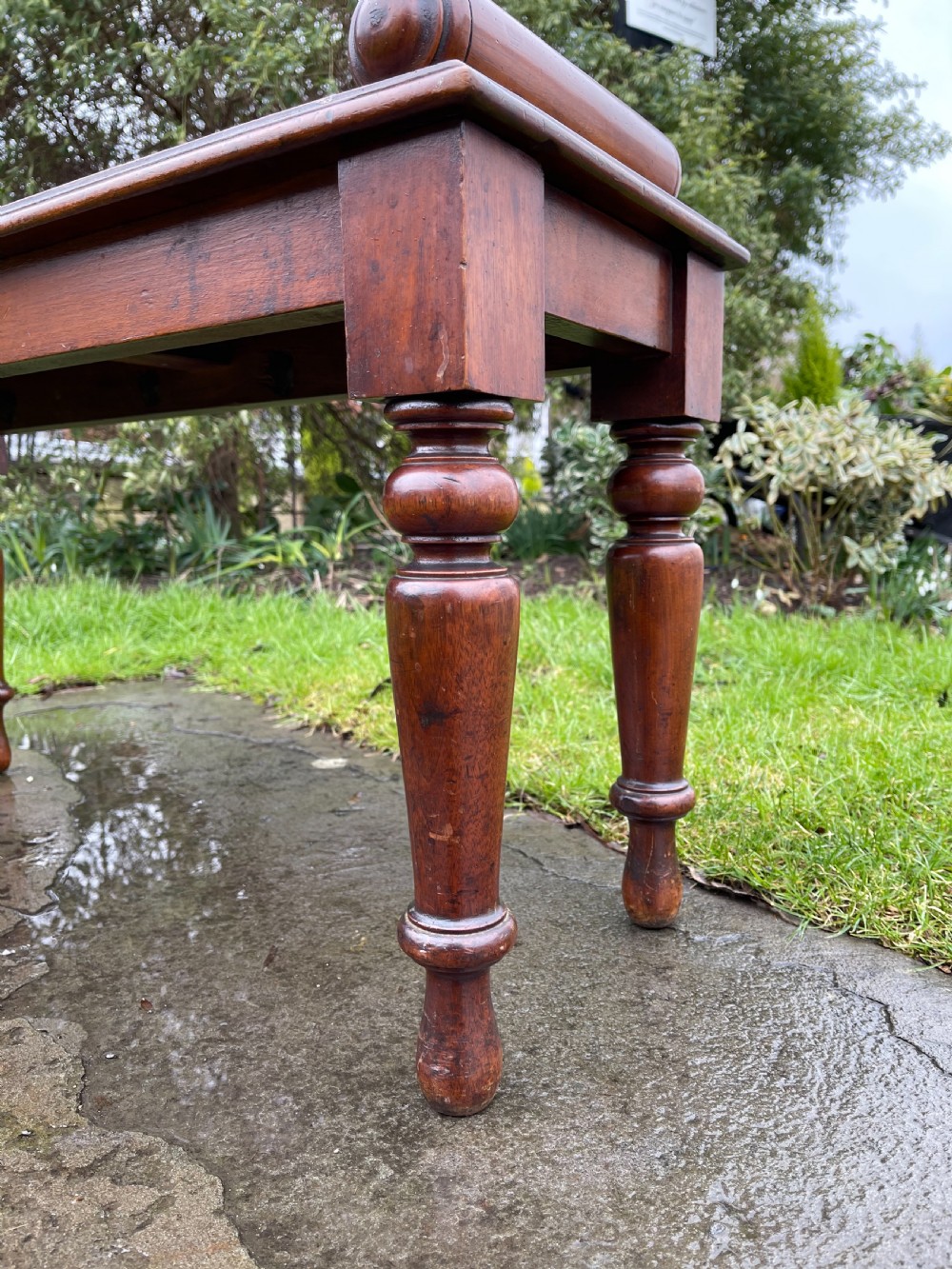 Victorian walnut window seat  View V