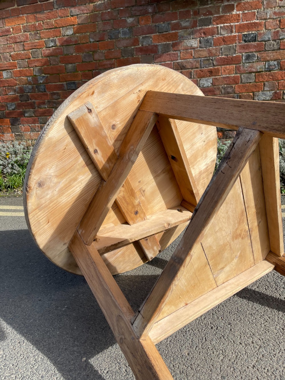 Nineteenth century Pine cricket table  View II