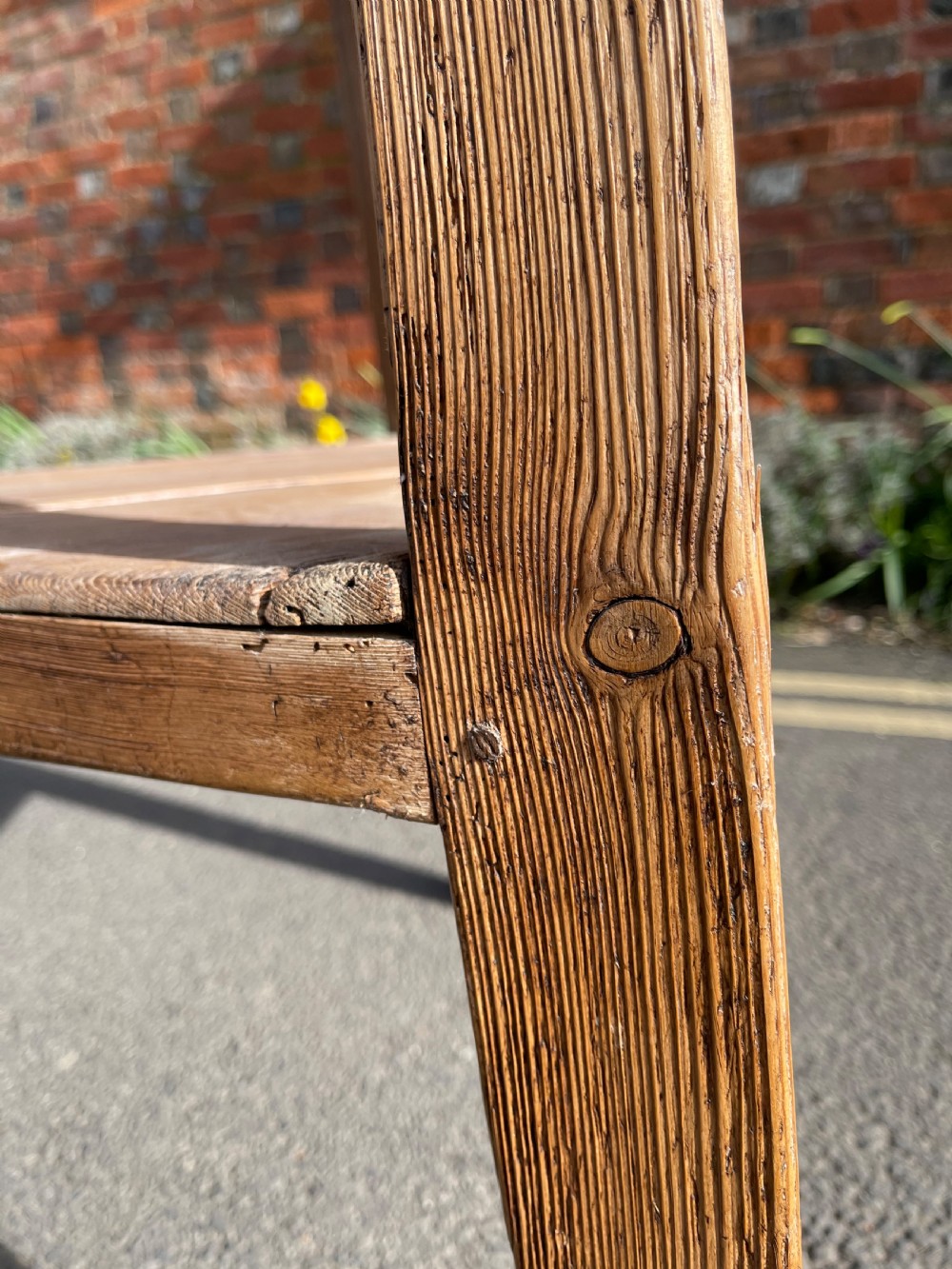 Nineteenth century Pine cricket table  View III