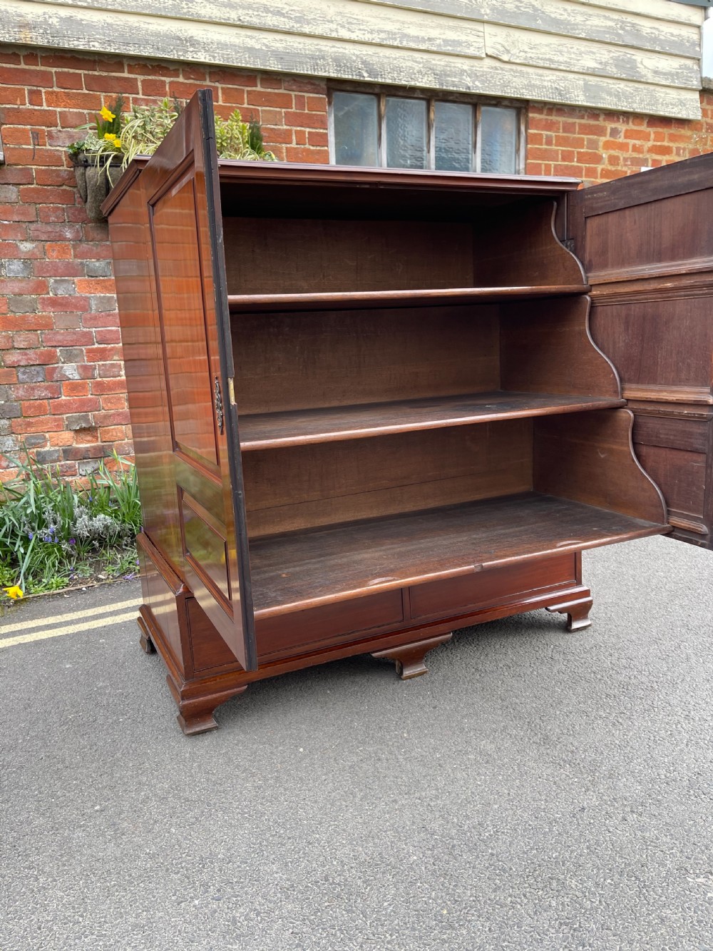 Eighteenth century Mahogany dwarf press cupboard  View V