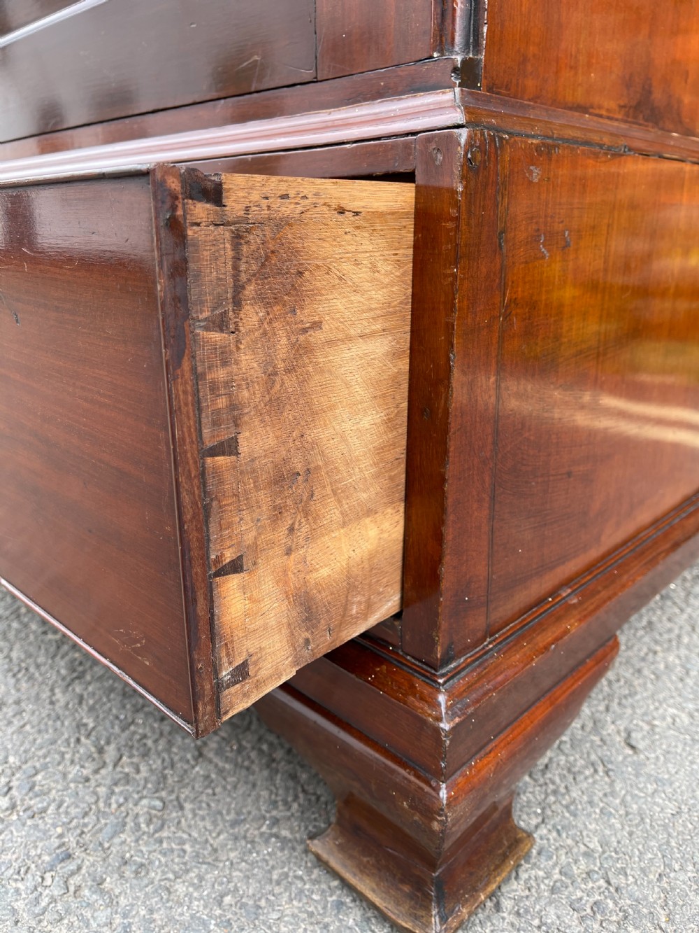Eighteenth century Mahogany dwarf press cupboard  View VIII