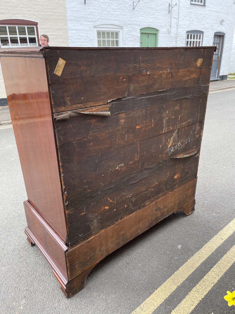 Eighteenth century Mahogany dwarf press cupboard  View IX