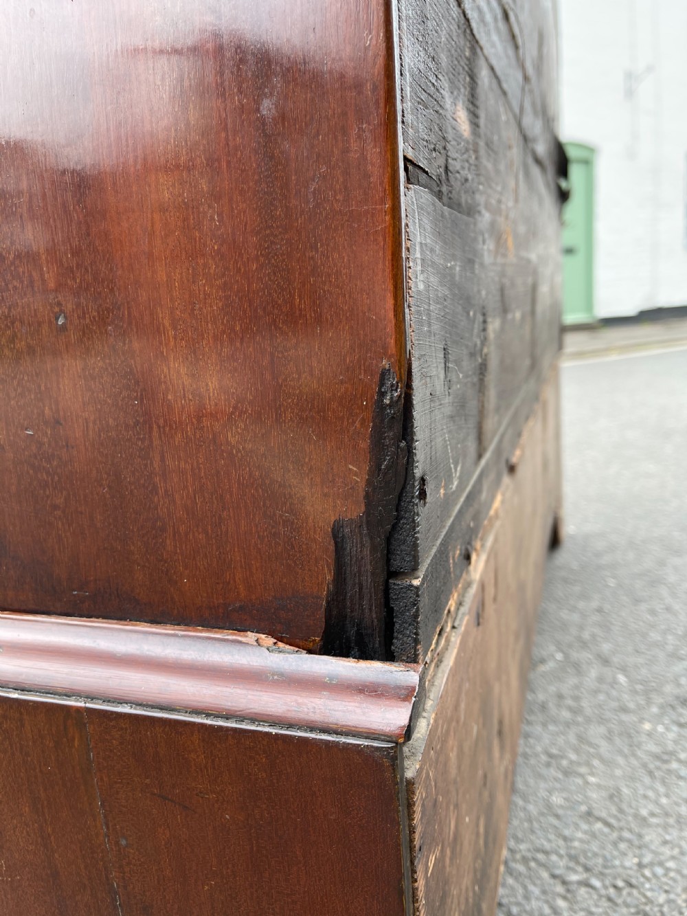 Eighteenth century Mahogany dwarf press cupboard  View XII