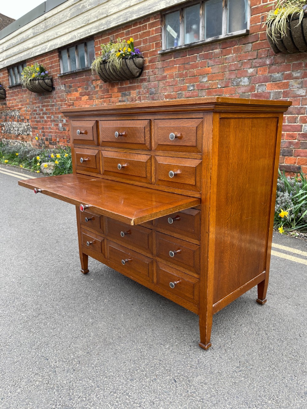 A fifteen drawer oak chest  View VI