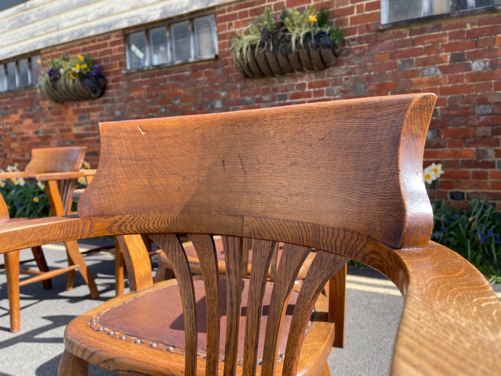 Set of eleven oak armchairs  View II