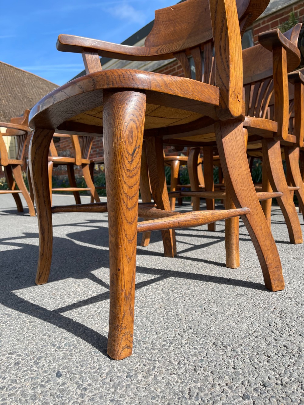 Set of eleven oak armchairs  View III