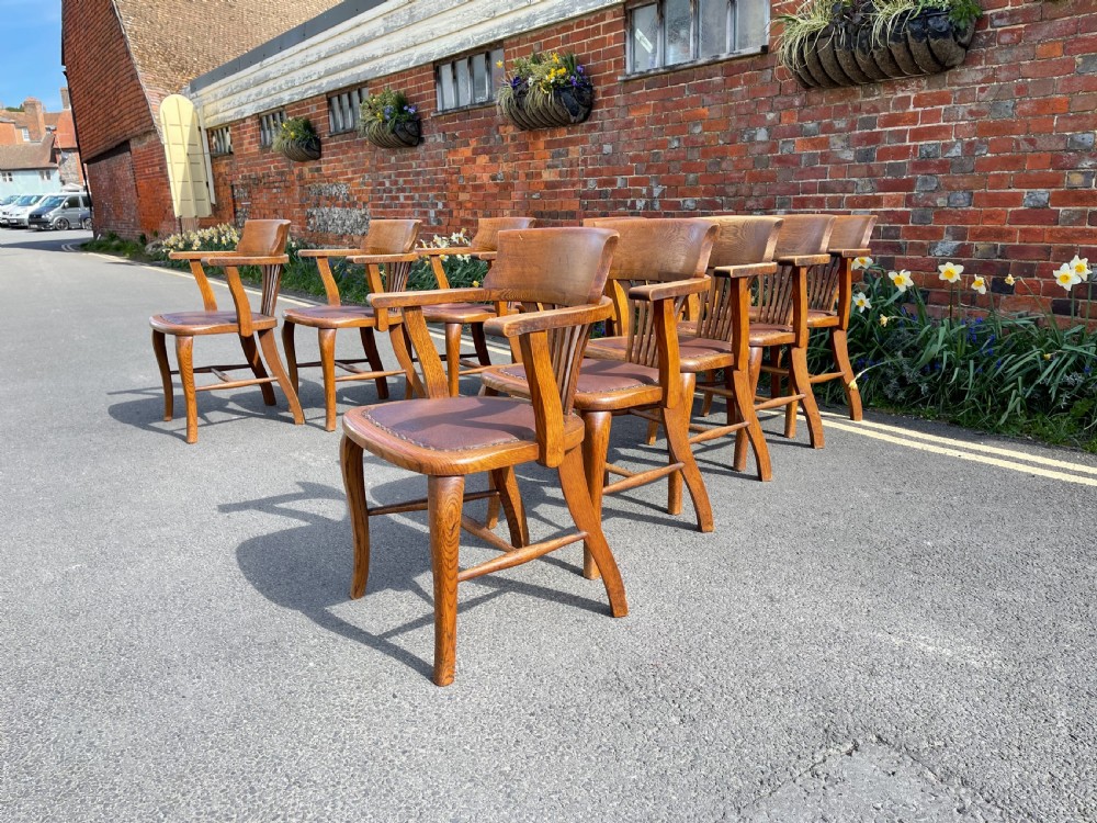 Set of eleven oak armchairs  View IV