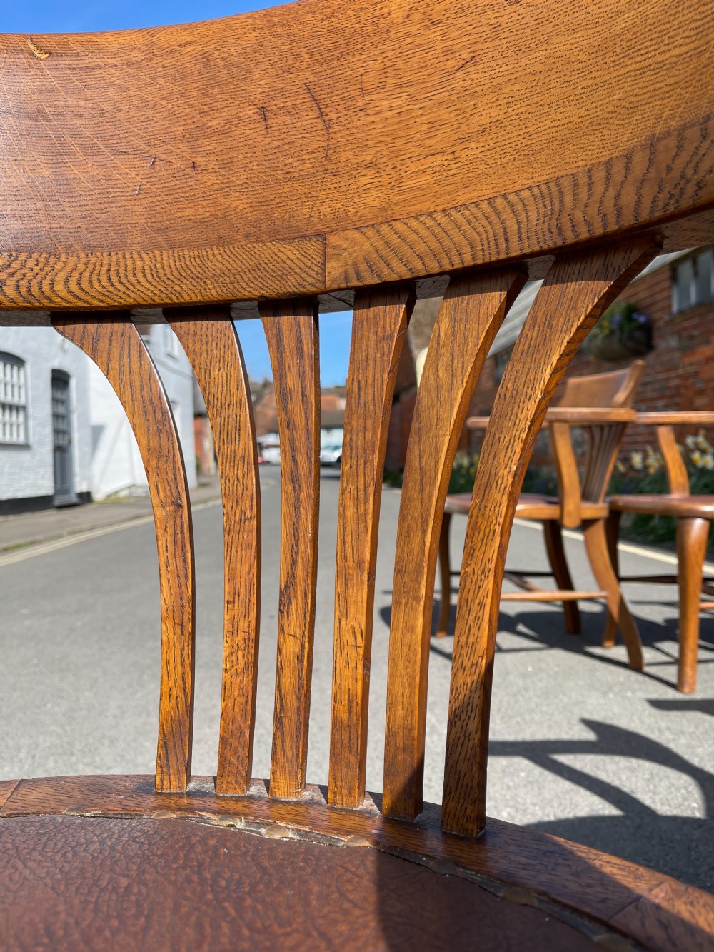 Set of eleven oak armchairs  View V