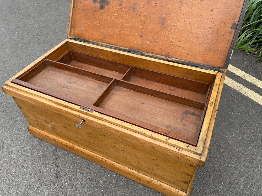 Victorian pine carpenters chest View II