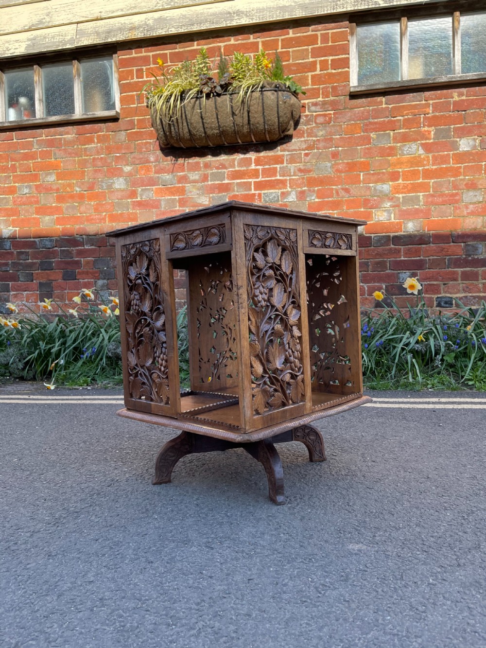 Kashmiri revolving bookcase 