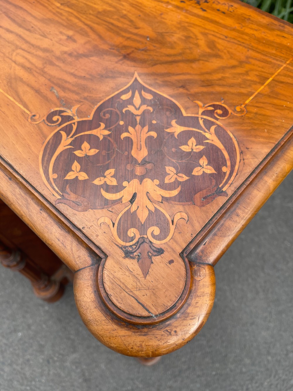 Early Victorian inlaid Walnut side cabinet  View XI
