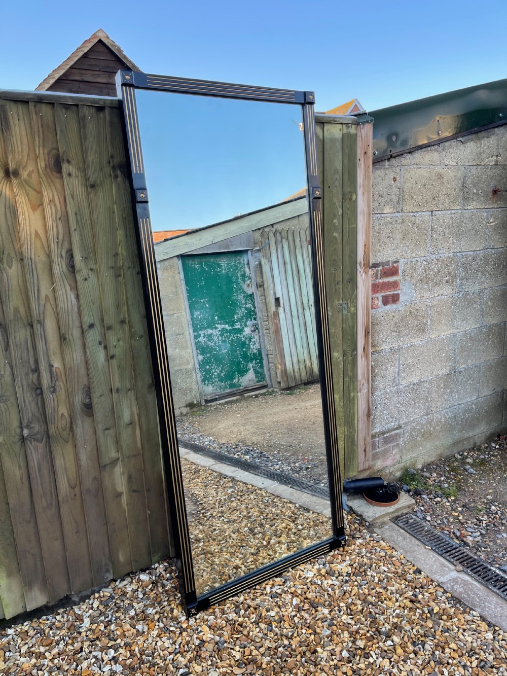 Victorian aesthetic ebonised mirror 
