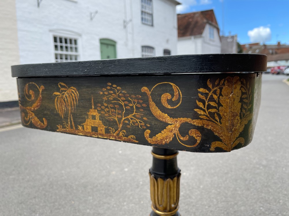 Regency chinoiserie work table  View IX