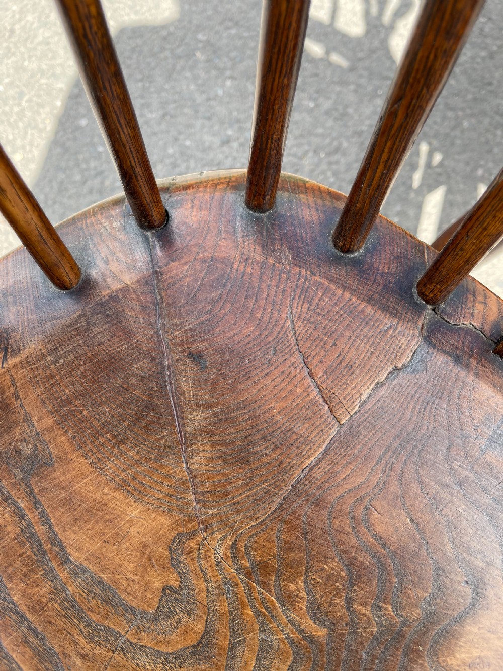 Assembled set of eight Windsor armchairs  View VIII