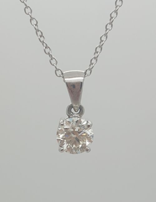 18ct Solitaire Diamond Pendant