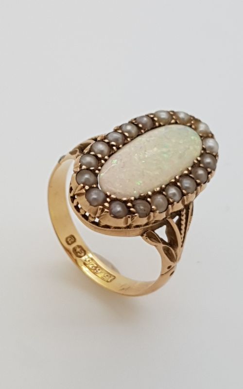 Victorian 15ct Seed Pearl Ring