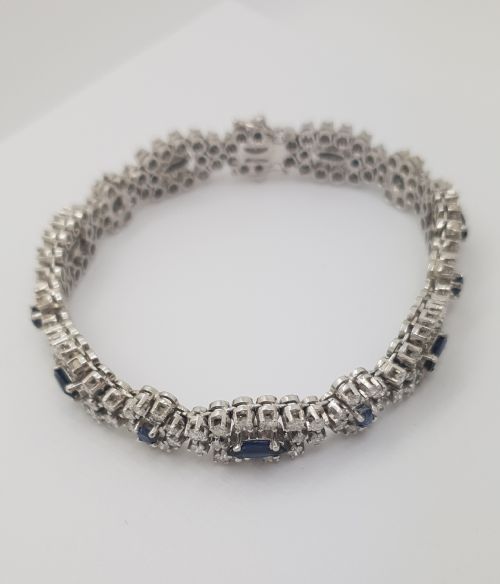Marquise Sapphire and Diamond Bracelet
