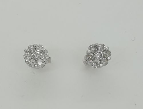 Diamond Flower Studs