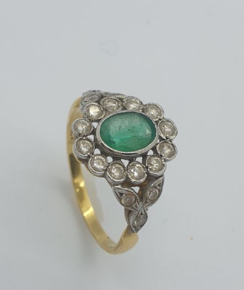 Emerald Diamond Cluster