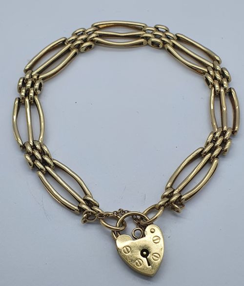 9ct Gold Gate Bracelet